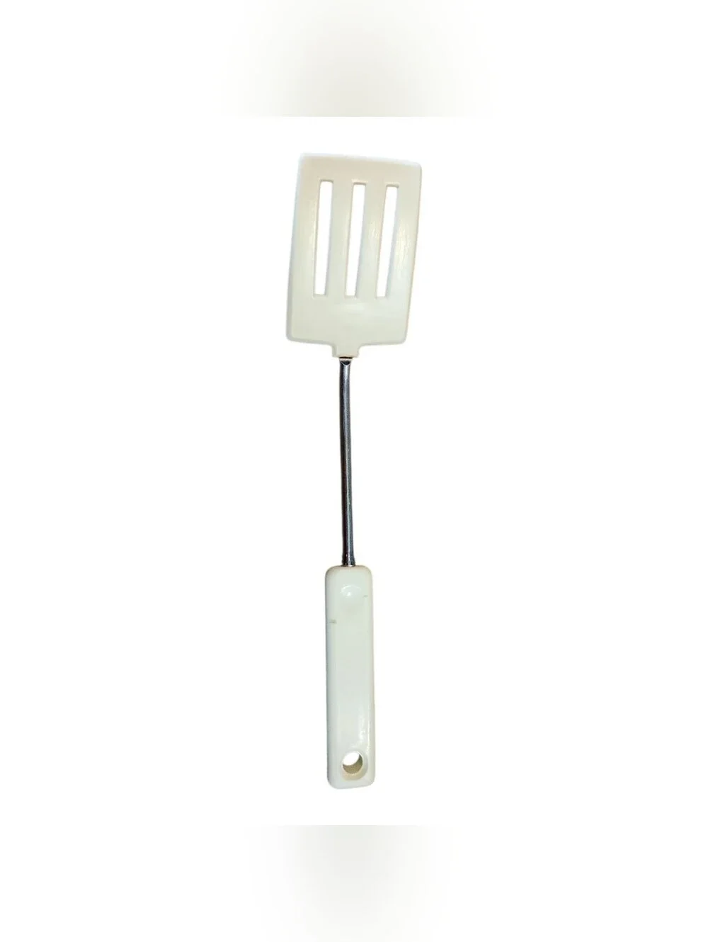 vintage Ekco 3 slots Spatula Nylon Plastic Handle USA 13x3 Flipper Turner Retro